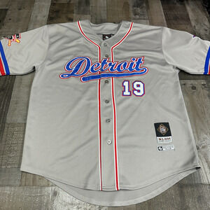 Big Boy Headgear NLBM Negro Leagues BASEBALL 19 Detroit STARS Jersey XL